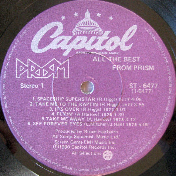 Prism - All The Best From Prism - 1980