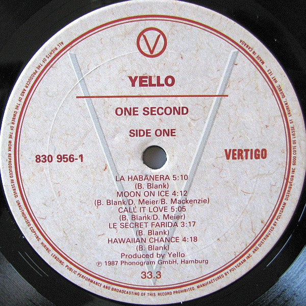 Yello - One Second - 1987