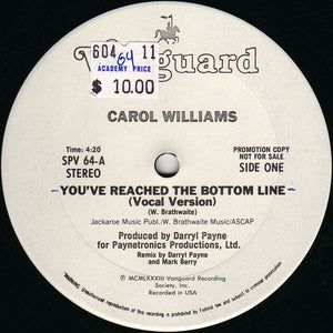 Carol Williams - You've Reached The Bottom Line - 1983