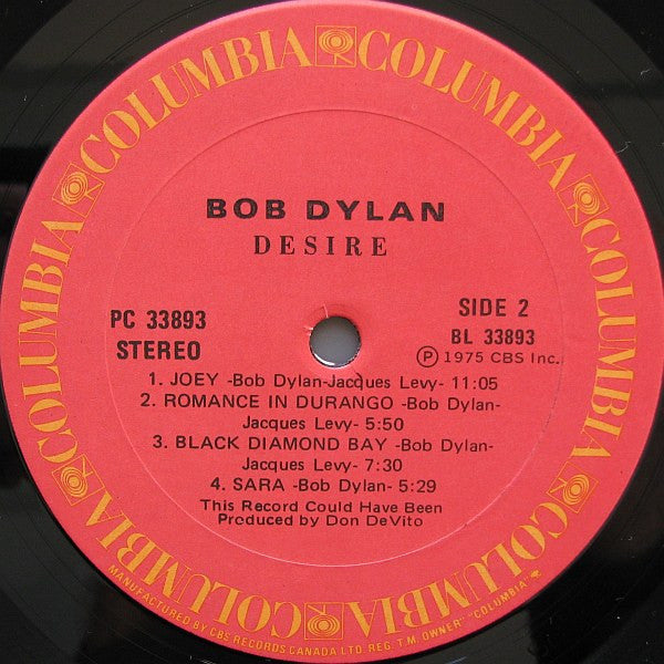 Bob Dylan - Desire - 1976