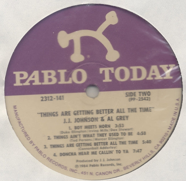 J.J. Johnson + Al Grey - Things Are Getting Better All The Time - 1984