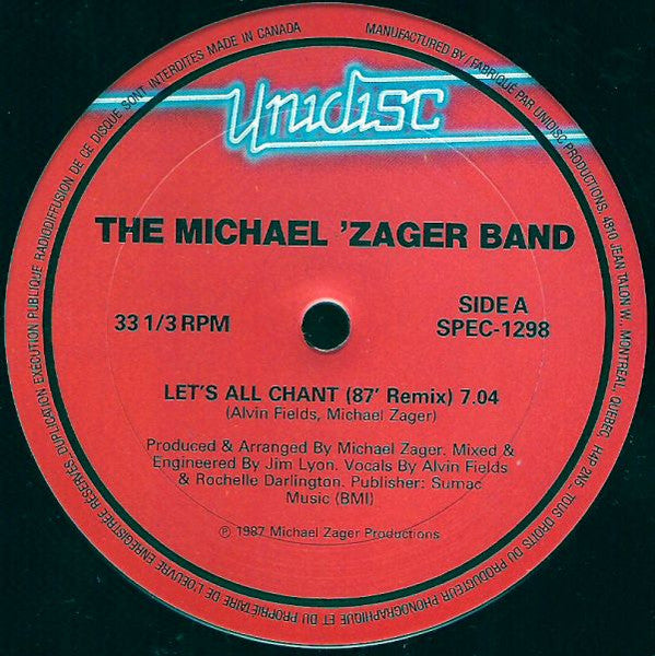 Michael Zager Band, The / Lime - Let's All Chant (87' Remix) / Angel Eyes - 1987