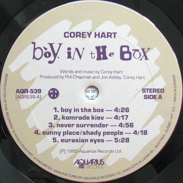 Corey Hart - Boy In The Box