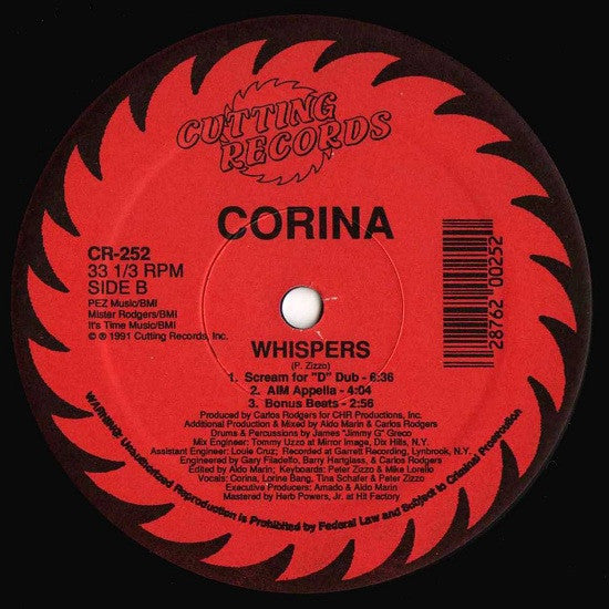 Corina - Whispers Vinyl Record