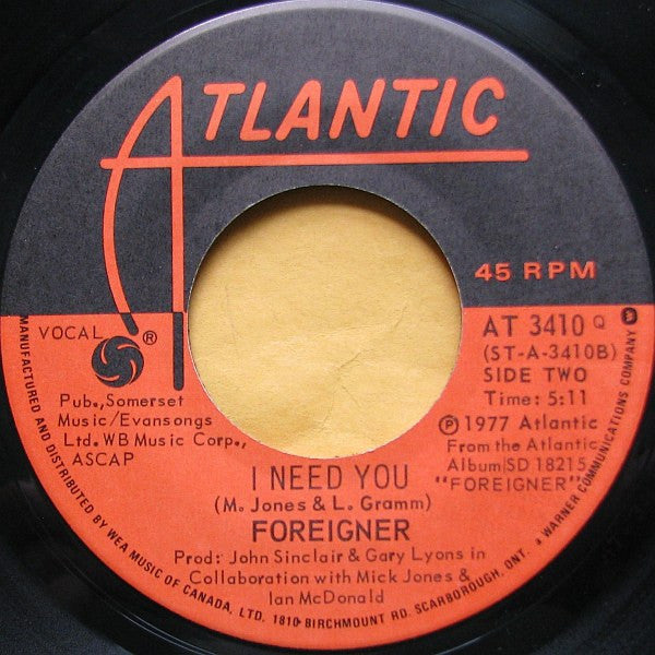 Foreigner - Cold As Ice - 1977