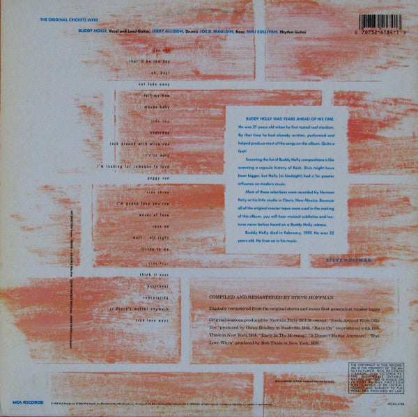 Buddy Holly - Legend - From The Original Master Tapes - 1985