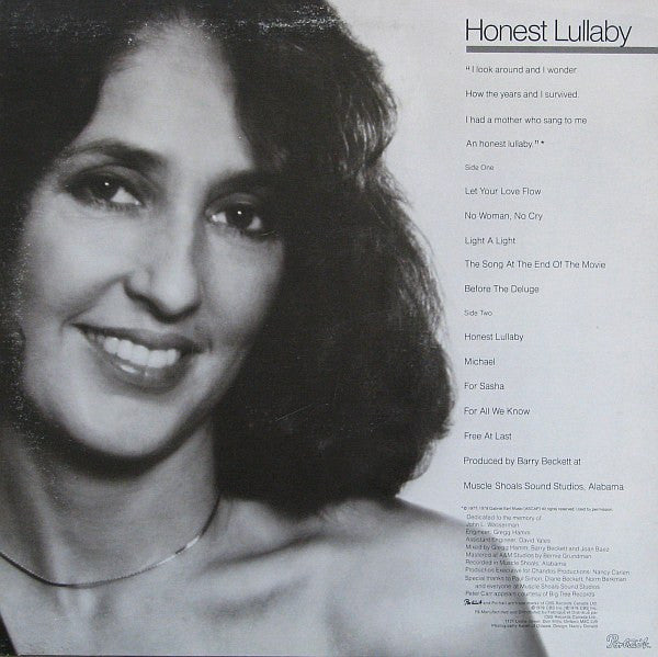 Joan Baez - Honest Lullaby - 1979