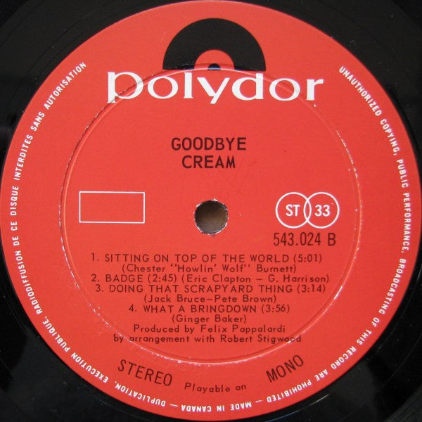 Cream - Goodbye - 1969