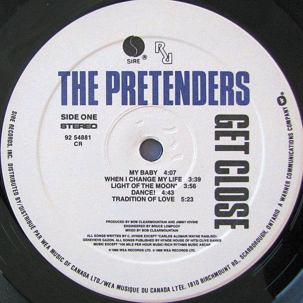 Pretenders, The - Get Close - 1986
