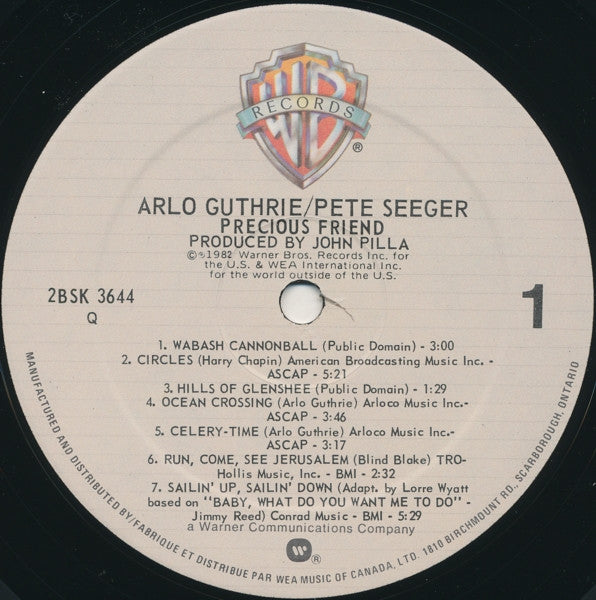 Arlo Guthrie / Pete Seeger - Precious Friend - 1982