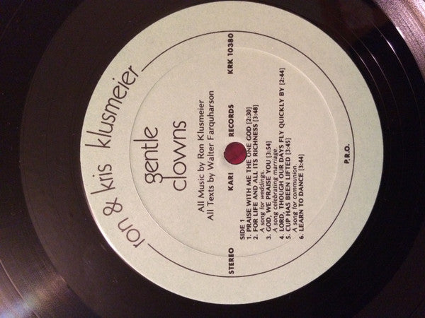 Ron & Kris Klusmeier - Gentle Clowns Vinyl Record