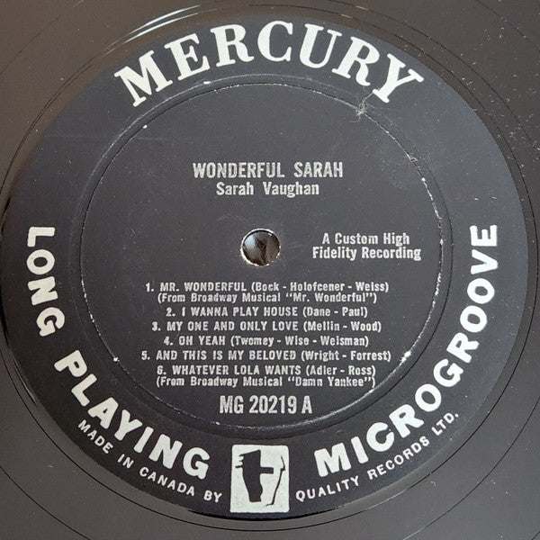 Sarah Vaughan - Wonderful Sarah