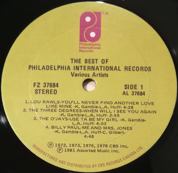 Various - The Best Of Philadelphia International Records - 1981