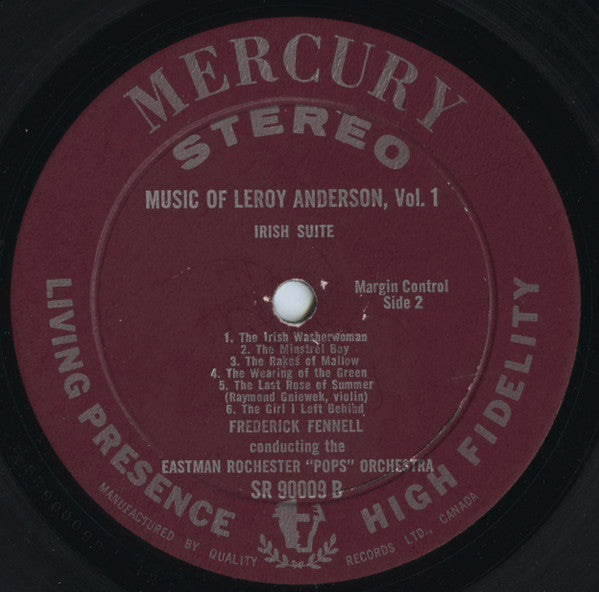 Leroy Anderson,Frederick Fennell,Eastman-Rochester Pops Orchestra - , ,  The Music Of Leroy Anderson Vol. 1 Vinyl Record