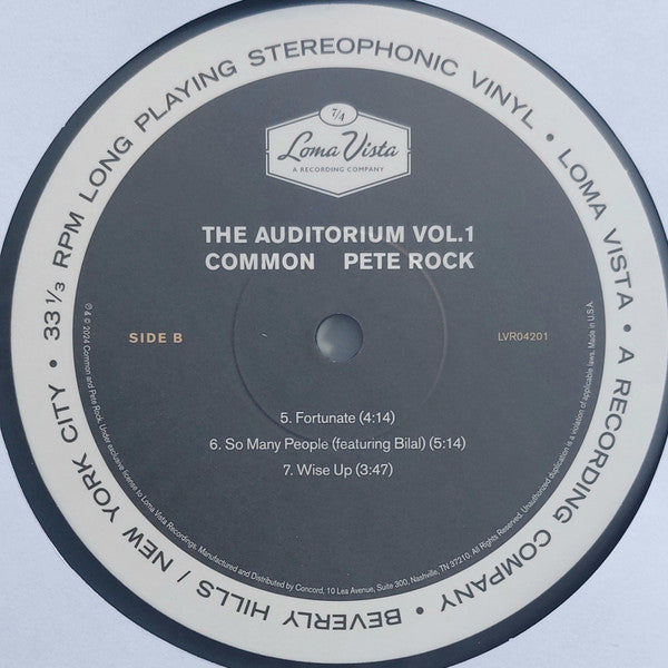 Common x Pete Rock - The Auditorium Vol. 1 Vinyl Record