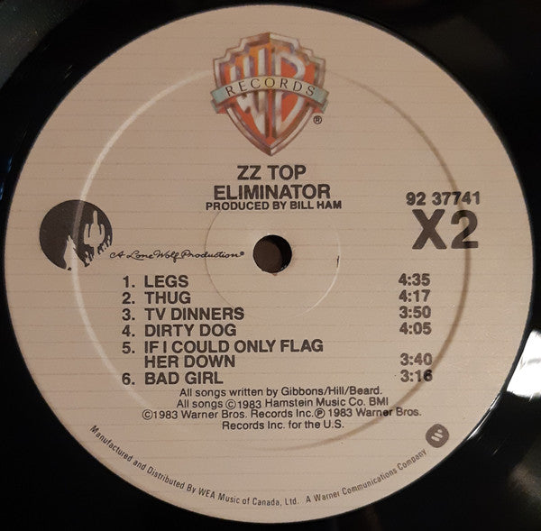 ZZ Top - Eliminator Vinyl Record