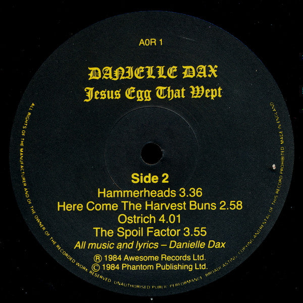 Danielle Dax - Jesus Egg That Wept