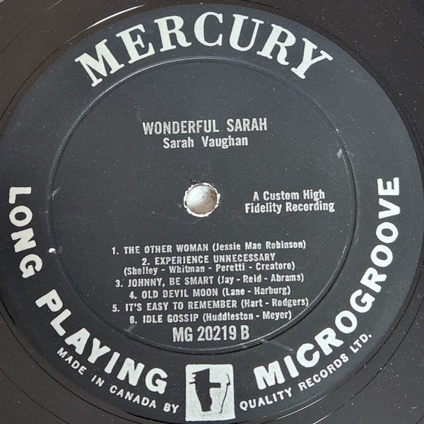 Sarah Vaughan - Wonderful Sarah