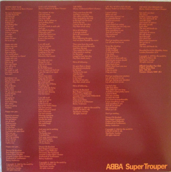 ABBA - Super Trouper - 1980