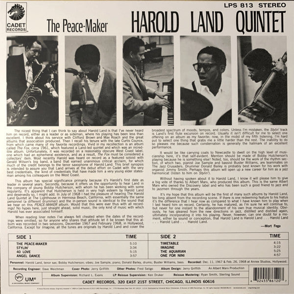 Harold Land Quintet - The Peace-Maker - 2023