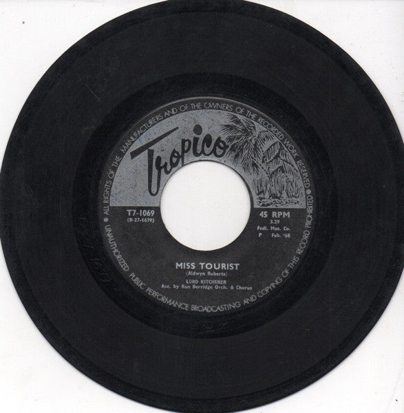 Lord Kitchener - Miss Tourist / The Wrecker - 1968