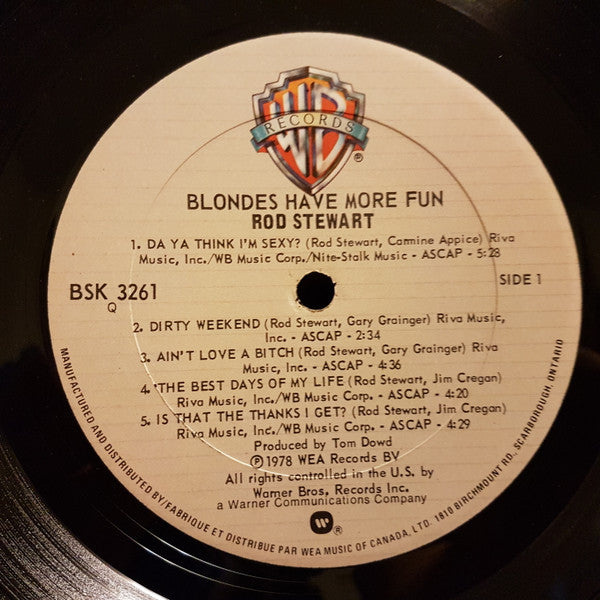 Rod Stewart - Blondes Have More Fun - 1978