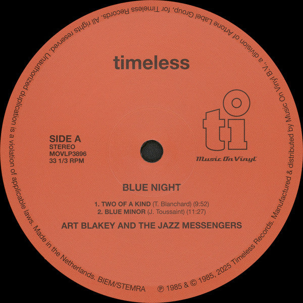 Art Blakey & The Jazz Messengers - Blue Night - 2025