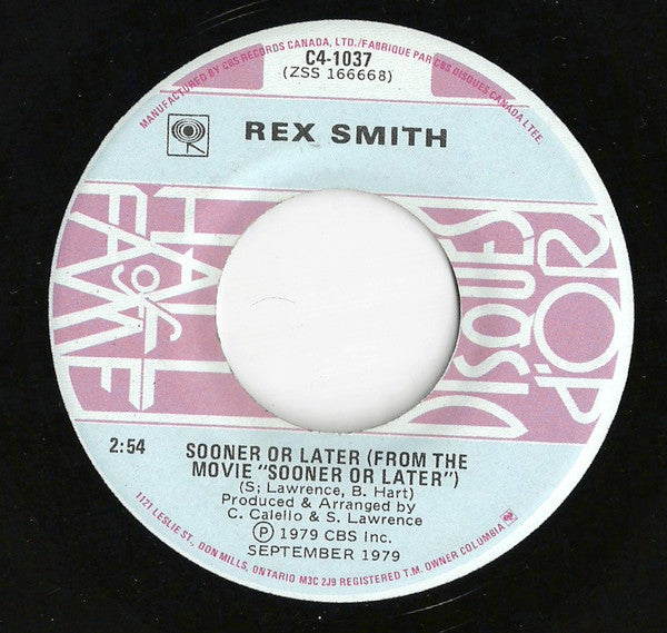 Rex Smith - Sooner Or Later / You Take My Breath Away