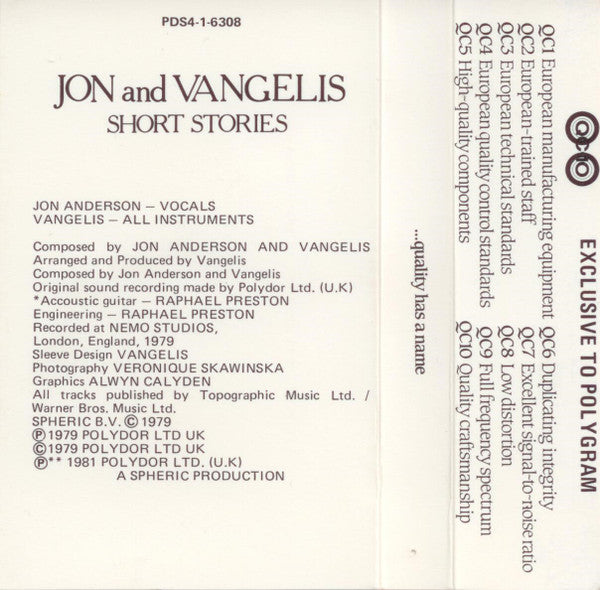Jon & Vangelis - Short Stories - 1981