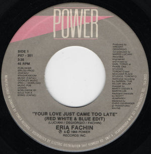 Eria Fachin - Your Love Just Came Too Late
