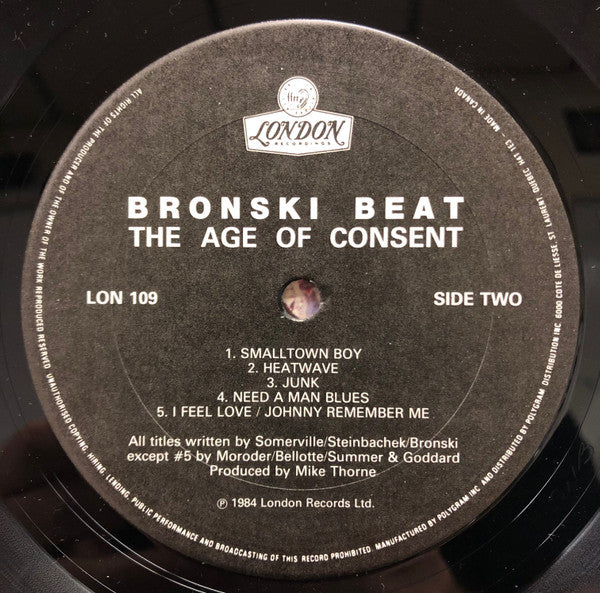 Bronski Beat - The Age Of Consent - 1984