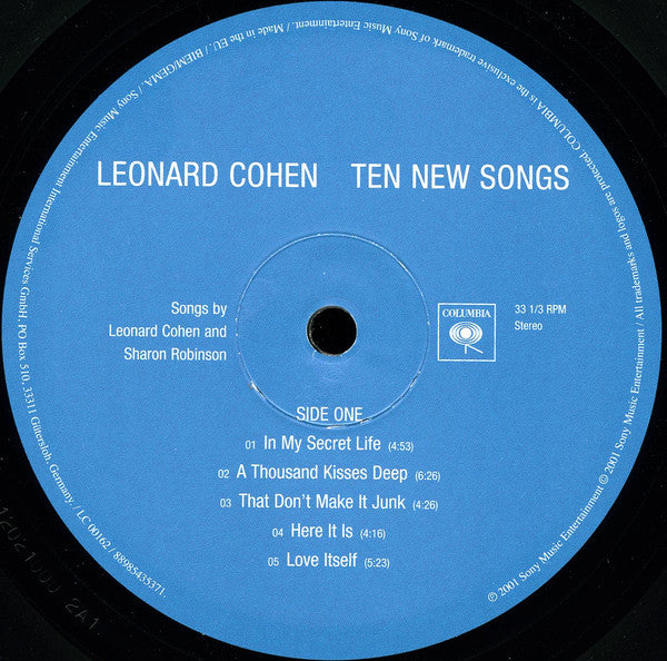 Leonard Cohen - Ten New Songs - 2018
