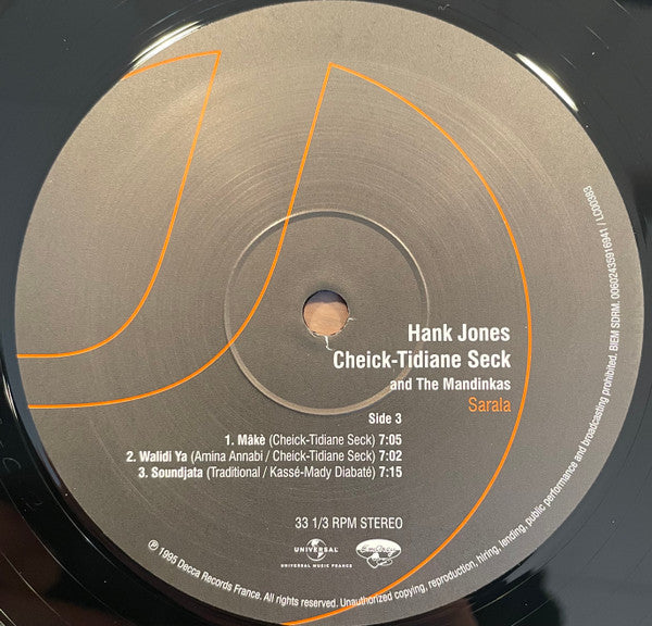 Hank Jones - Sarala Vinyl Record