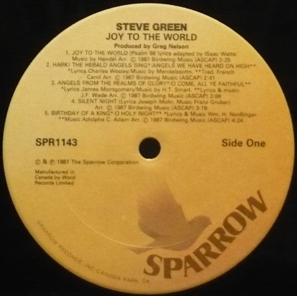 Steve Green - Joy To The World - 1987