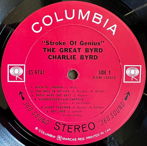 Charlie Byrd - The Great Byrd Vinyl Record