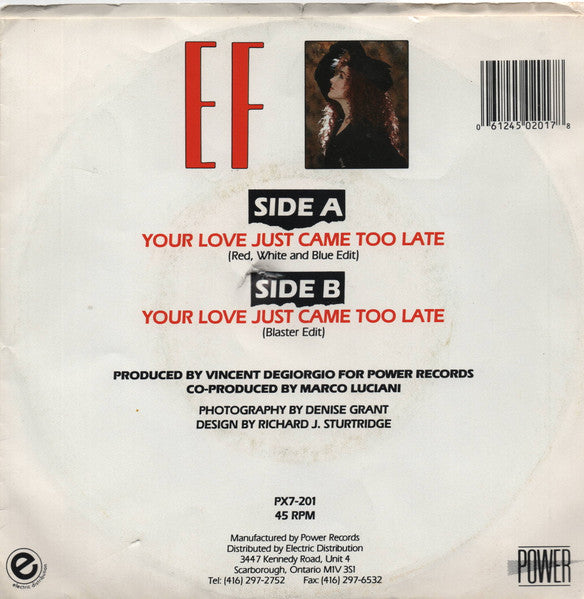 Eria Fachin - Your Love Just Came Too Late