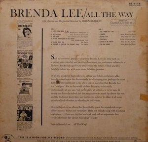 Brenda Lee - All The Way - 1961