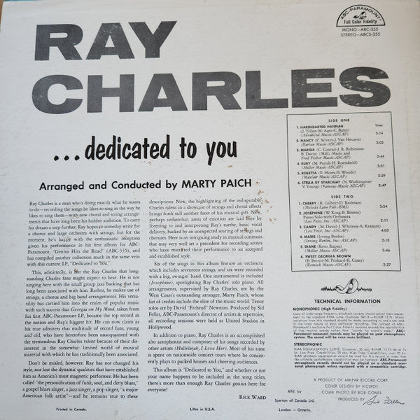 Ray Charles - ...Dedicated To You