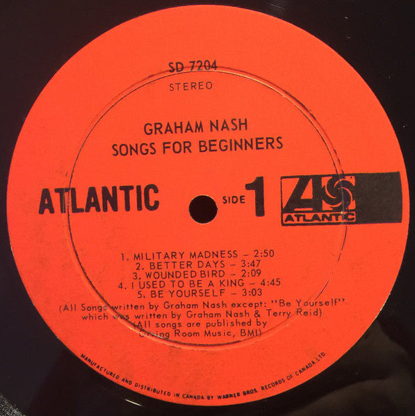 Graham Nash - Songs For Beginners - 1971