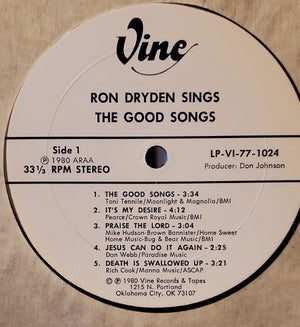Ron Dryden - Ron Dryden Sings The Good Songs - 1980