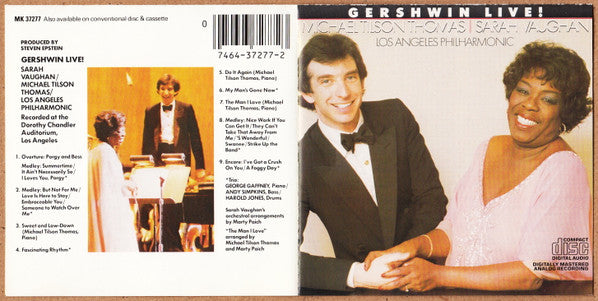 Michael Tilson Thomas | Sarah Vaughan, Los Angeles Philharmonic Orchestra - Gershwin Live! (CD) -