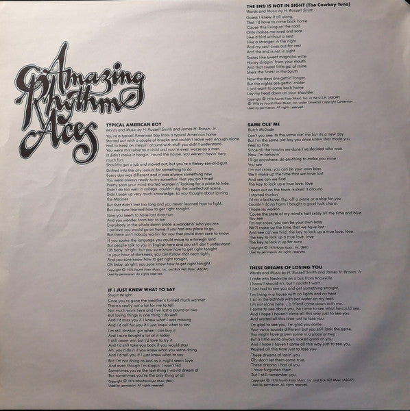 The Amazing Rhythm Aces - Too Stuffed To Jump