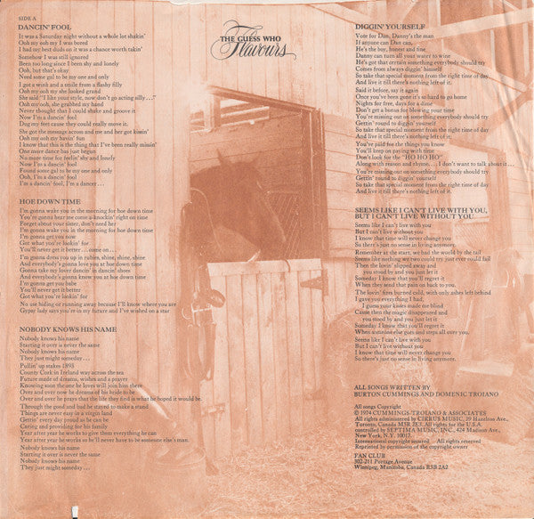 Guess Who, The - Flavours - 1975