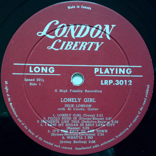 Julie London - Lonely Girl