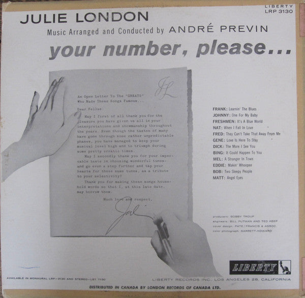 Julie London - Your Number Please