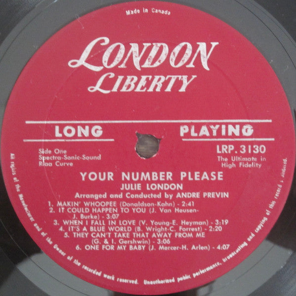 Julie London - Your Number Please