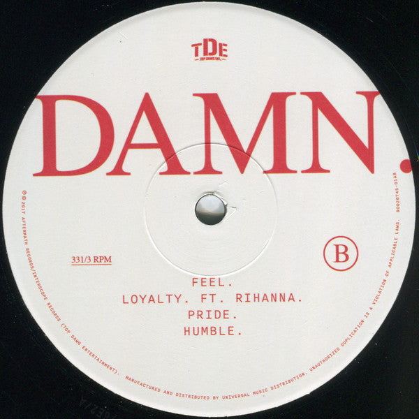 Kendrick Lamar - Damn. Vinyl Record