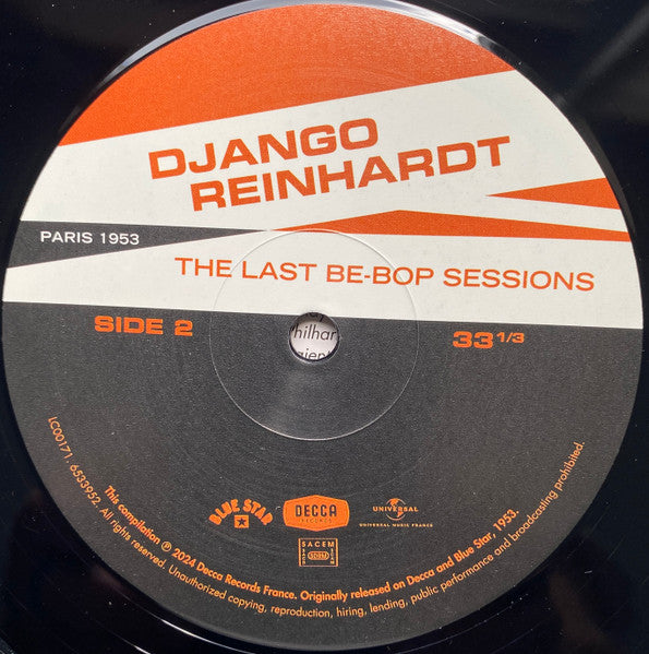 Django Reinhardt - The Last Be-Bop Sessions Vinyl Record