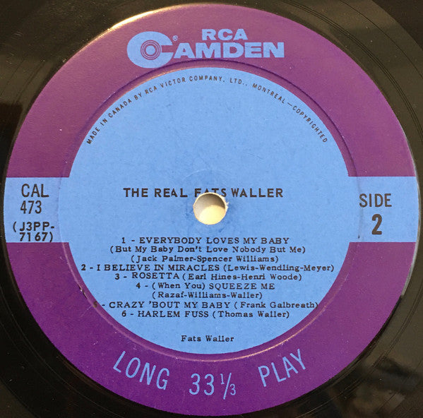 Fats Waller - The Real Fats Waller - 1959
