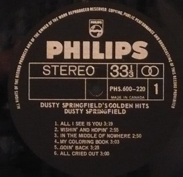 Dusty Springfield - Dusty Springfield's Golden Hits - 1966